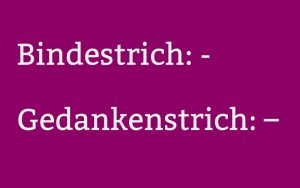 bindestrich