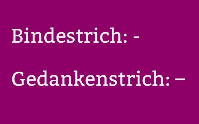 bindestrich