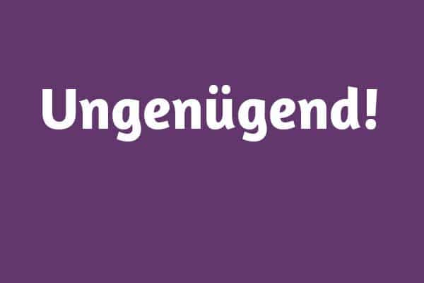 Rechtschreibung-ungenuegend