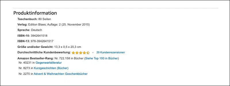 Produktzinformation-amazon
