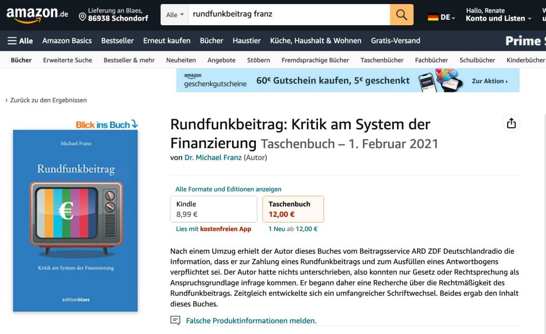 amazon rundfunkbeitrag