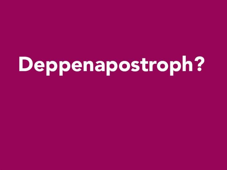 deppenapostroph