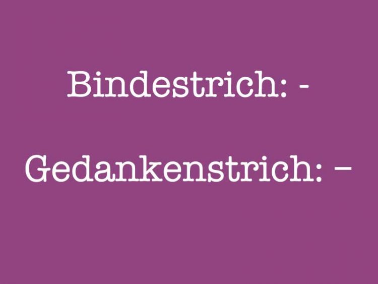 bindestrich