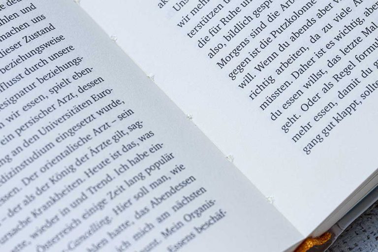 Buchsatz für Selfpublisher 1 Edition Blaes Fadenheftung
