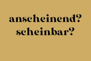 anscheinend