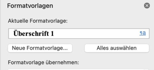 Formatvorlagen-Word