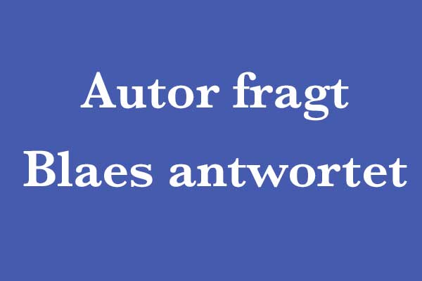 Neue Dienstleistung: Autor fragt – Blaes antwortet 1 Edition Blaes Frage-Antwort