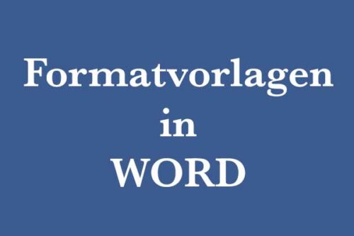 formatvorlagen in word