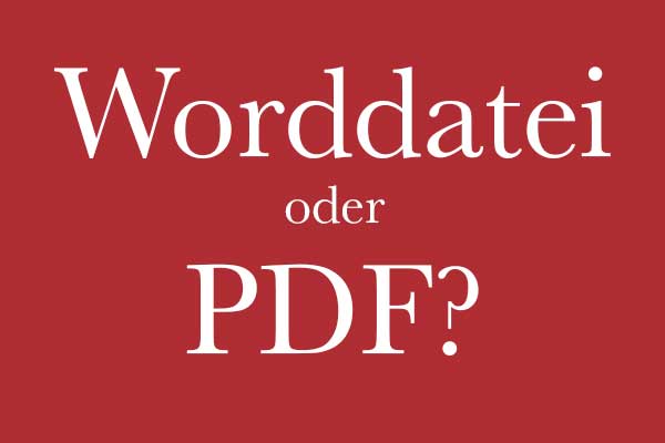 Buchdruck: WORD-Datei oder PDF? 1 Edition Blaes word-pdf